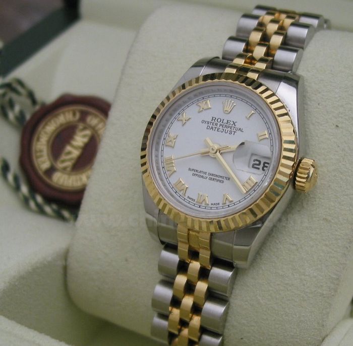Clone Rolex Datejust watch:2-Tone Womens Watch - Fashion Design